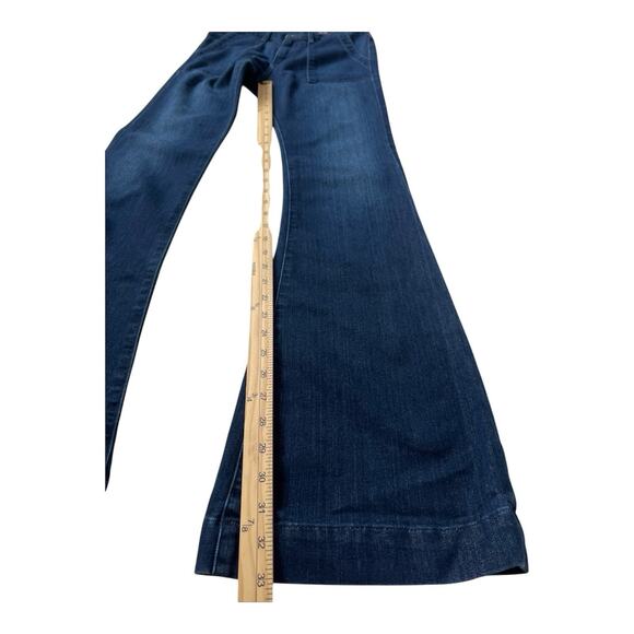 AG Adriano Goldschmied Jeans Womens 27R The Goldie Patch Pocket Bell Bottom Boho - Picture 10 of 13